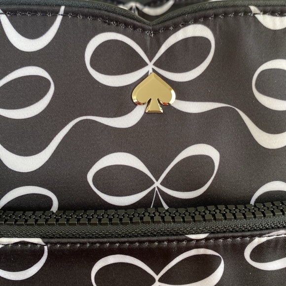 KATE SPADE♠️New York🖤BLACK & WHITE🤍 JAE ELEGANT BOW LARGE TOTE BAG🌟LIKE NEW🌟 - Picture 16 of 17